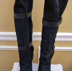 Arche Black Suede Knee High Boots Size 41/ US 10